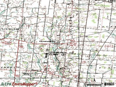 Christiansburg topographic map