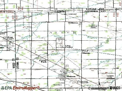 Clay Center topographic map