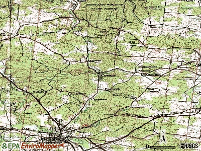 Coalton topographic map