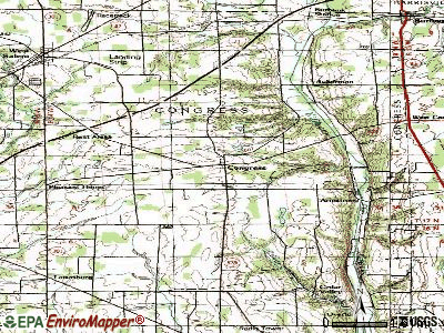 Conesville topographic map