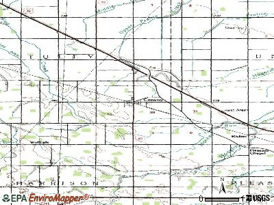 Coolville topographic map