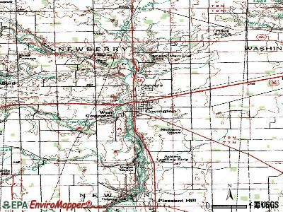 Covington topographic map