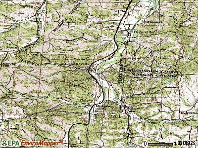 Crooksville topographic map