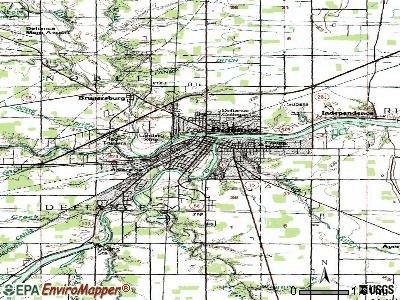Deersville topographic map