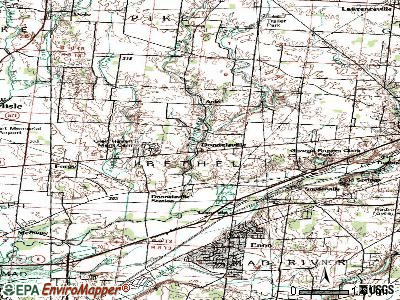 Donnelsville topographic map