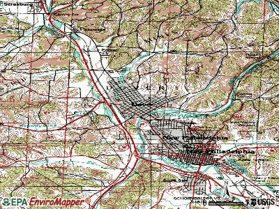 Dover topographic map