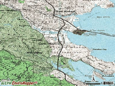 Corte Madera topographic map
