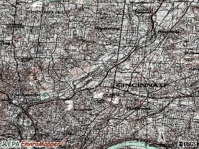 Elmwood Place topographic map
