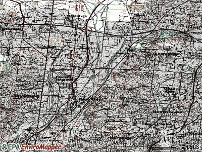 Evendale topographic map