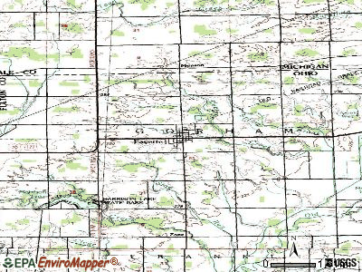 Fayette topographic map