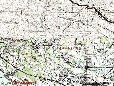 Coto de Caza topographic map