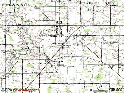 Forest topographic map