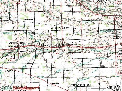 Gettysburg topographic map