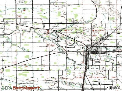 Glandorf topographic map