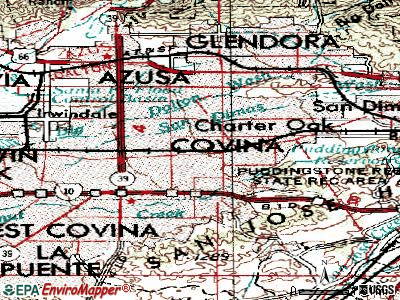 Covina topographic map