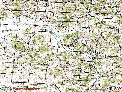 Glenford topographic map