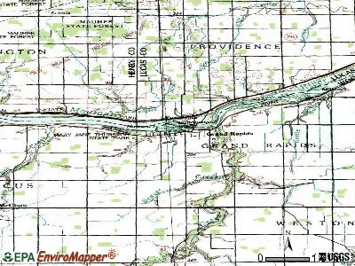Grand Rapids topographic map