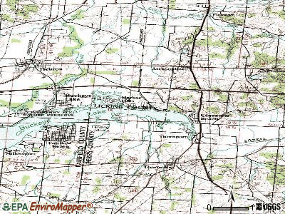 Harbor Hills topographic map