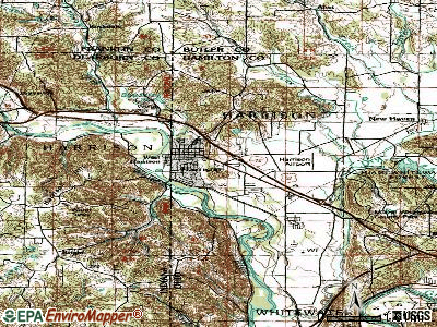 Harrison topographic map