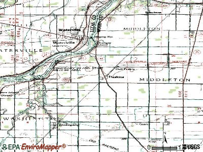 Haskins topographic map
