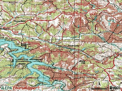Holloway topographic map