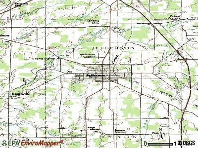 Jefferson topographic map
