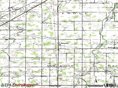 Jenera topographic map