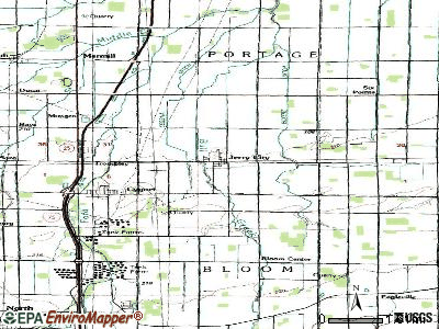 Jerry City topographic map