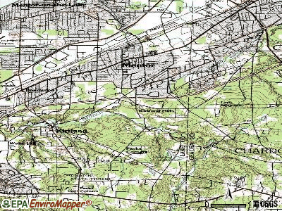 Kirtland Hills topographic map