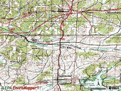 Lore City topographic map