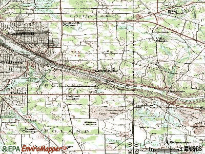 Lowellville topographic map