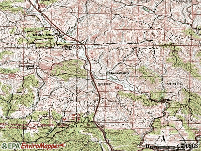 Macksburg topographic map