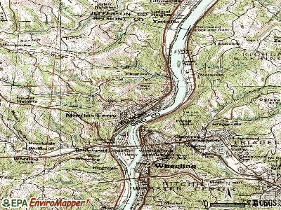 Martins Ferry topographic map
