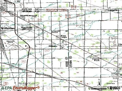 Millbury topographic map