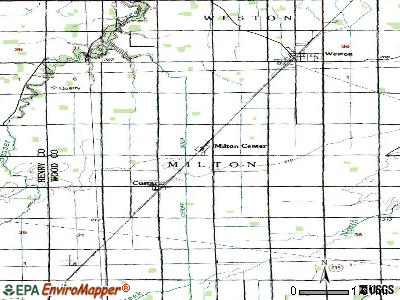 Milton Center topographic map