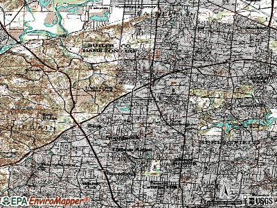 Mount Healthy Heights topographic map