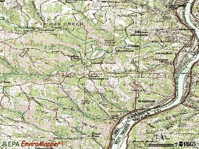 New Alexandria topographic map