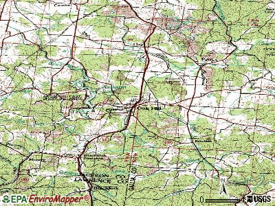 Oak Hill topographic map