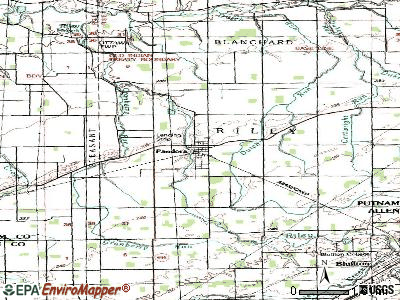 Pandora topographic map
