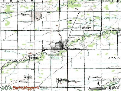 Paulding topographic map