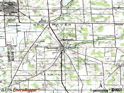 Plymouth topographic map