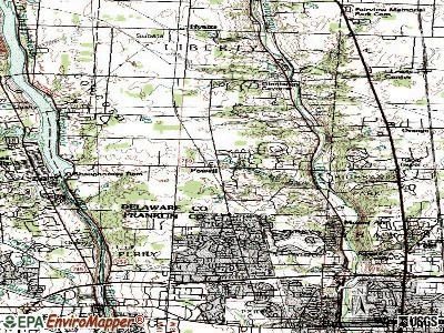 Powell topographic map