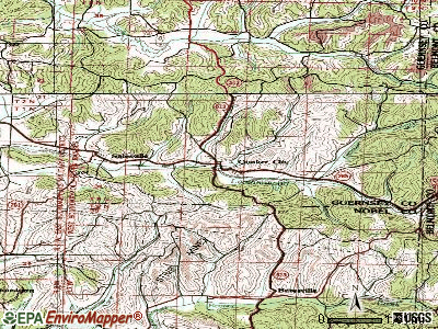 Quaker City topographic map