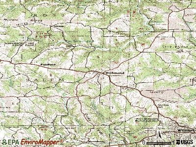 Richmond topographic map