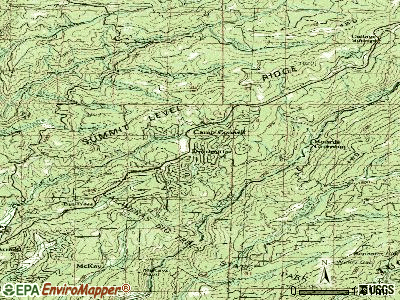 Dorrington topographic map
