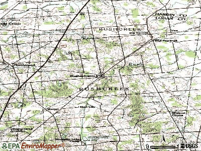 Rushsylvania topographic map