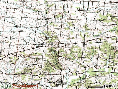 Rushville topographic map