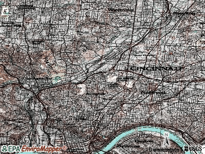 St. Bernard topographic map
