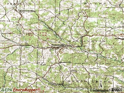 Salineville topographic map