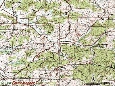 Sarahsville topographic map